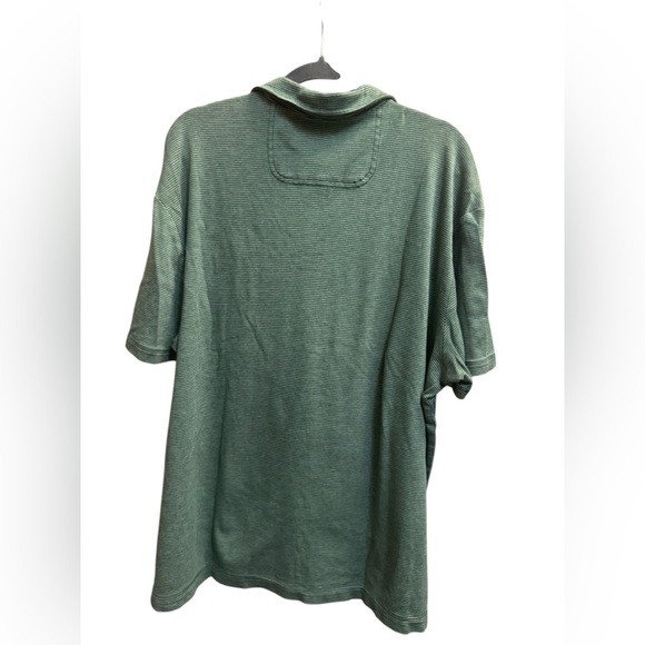 OREGON DUCKS TOMMY BAHAMA Football Collared Men’s Polo Green Micro stripe SZ XL - Picture 3 of 15